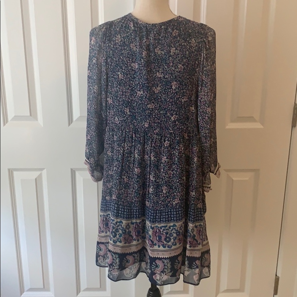 Joie silk floral and paisley print dress - Picture 4 of 7